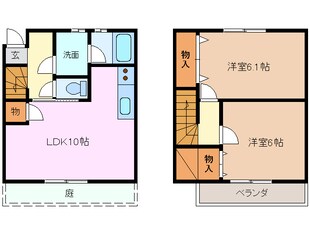 メゾネット白川の物件間取画像